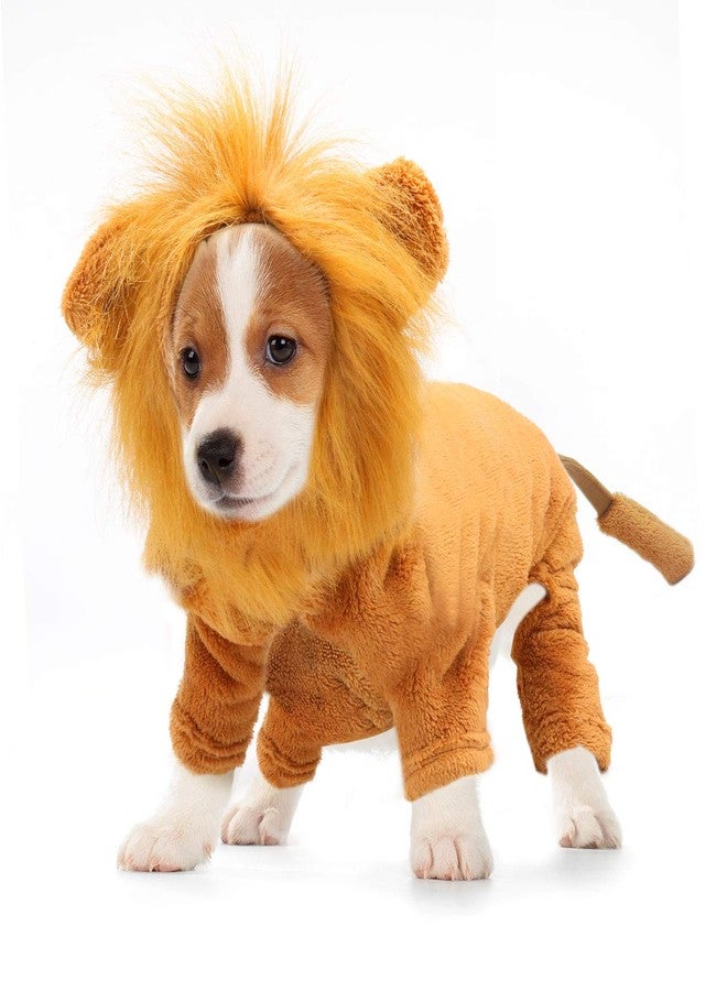 Rypet Dog Lion Costume Pet Clothes for Halloween Party Simulation Lion Pets Outfits Cosplay Dress up Clothes Pet Lions Hoodie Cat Costume for Party - Image 1
